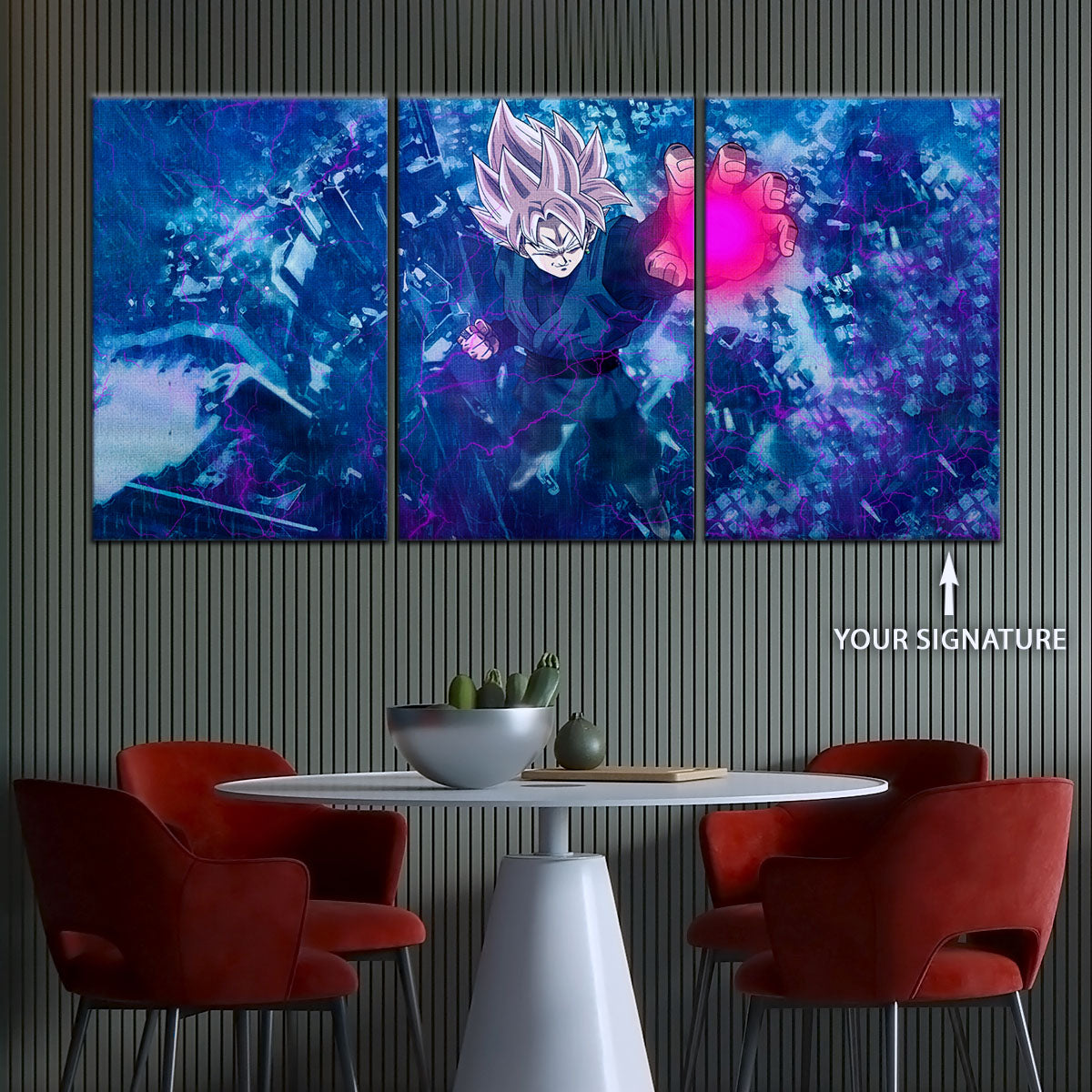 Dragon Ball Super Canvas Wall Art - DR5014 - Super Saiyan Rose Black Goku