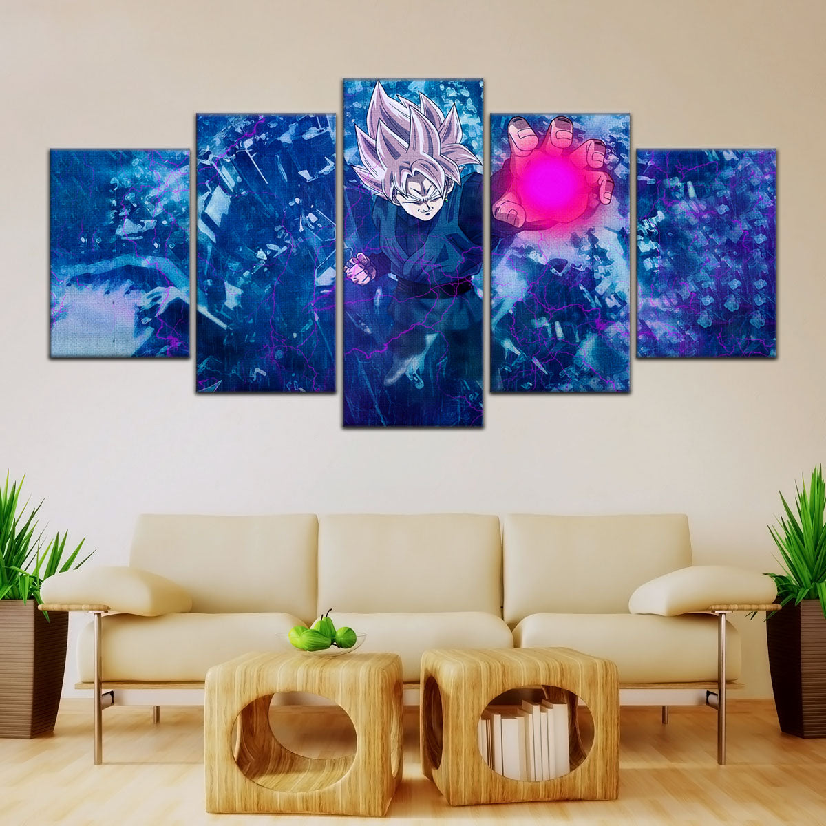Dragon Ball Super Canvas Wall Art - DR5014 - Super Saiyan Rose Black Goku