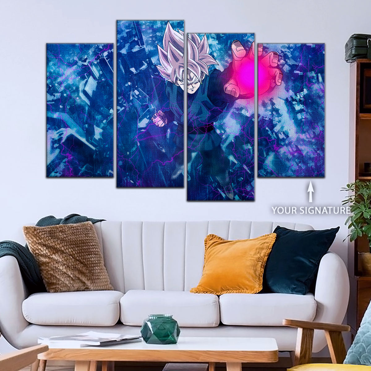 Dragon Ball Super Canvas Wall Art - DR5014 - Super Saiyan Rose Black Goku