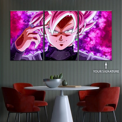 Dragon Ball Super Canvas Wall Art - DR5134 - Super Saiyan Rose Black Goku