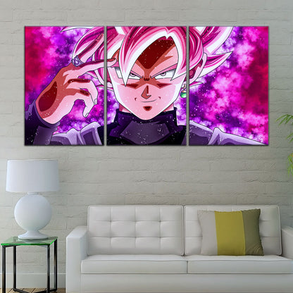 Dragon Ball Super Canvas Wall Art - DR5134 - Super Saiyan Rose Black Goku