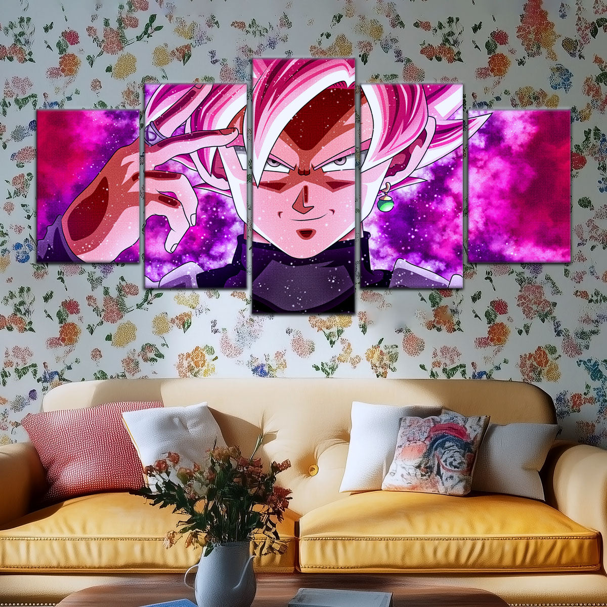 Dragon Ball Super Canvas Wall Art - DR5134 - Super Saiyan Rose Black Goku