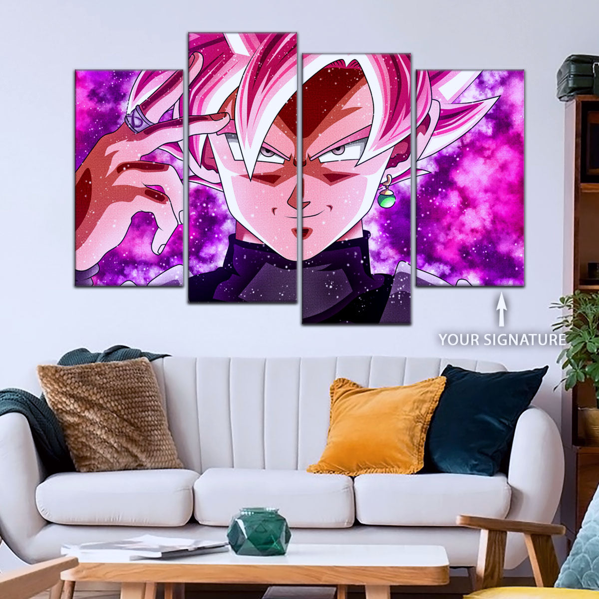 Dragon Ball Super Canvas Wall Art - DR5134 - Super Saiyan Rose Black Goku