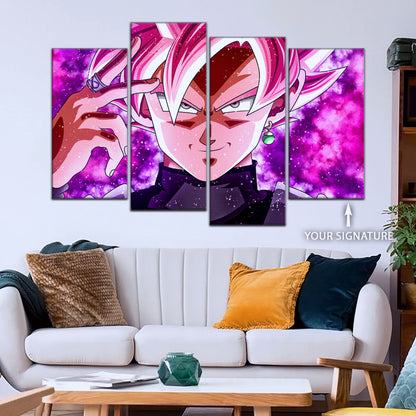 Dragon Ball Super Canvas Wall Art - DR5134 - Super Saiyan Rose Black Goku