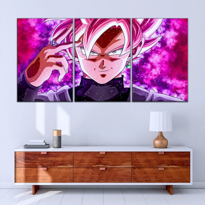 Dragon Ball Super Canvas Wall Art - DR5134 - Super Saiyan Rose Black Goku
