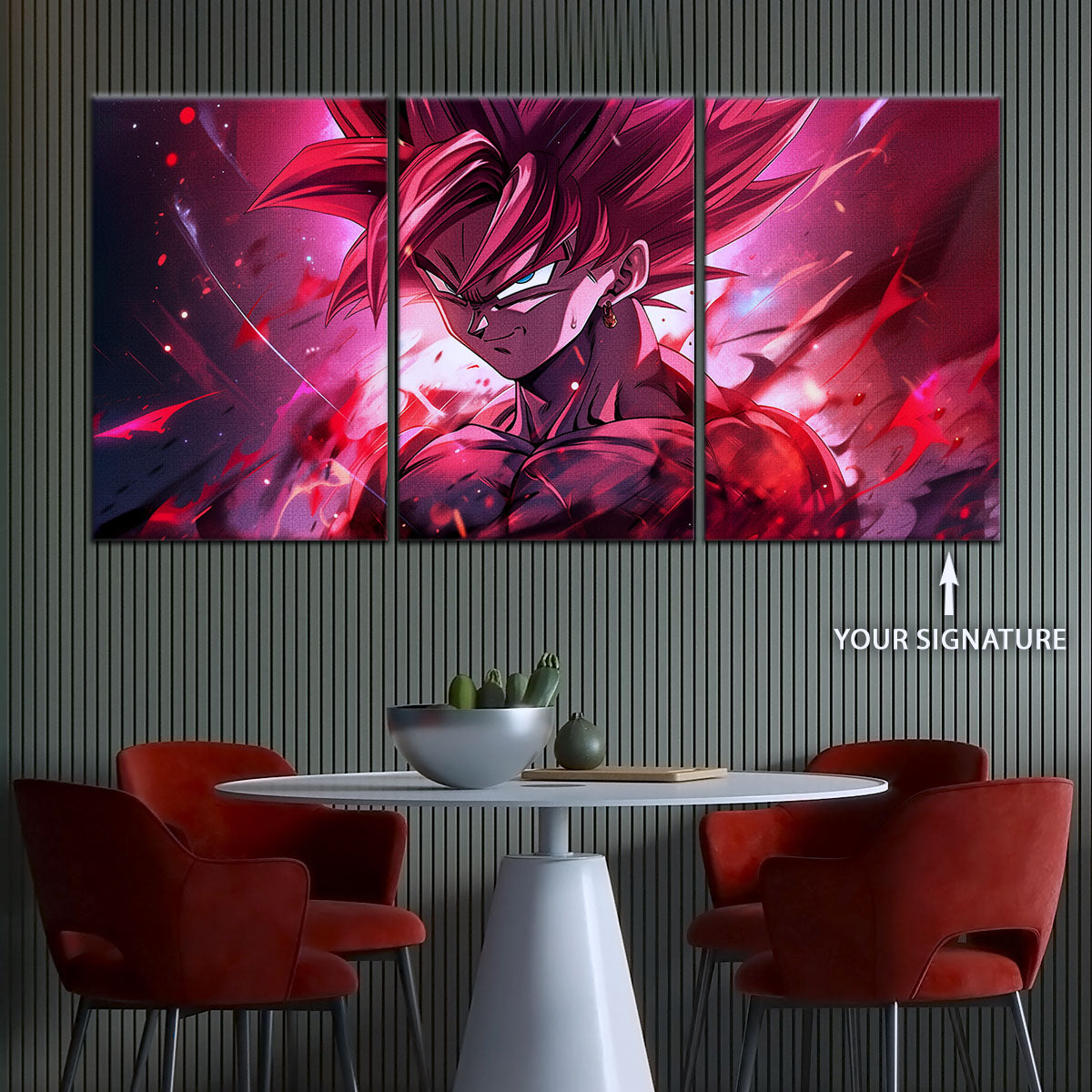 Dragon Ball Super Canvas Wall Art - DR5073 - Super Saiyan Rose Black Goku