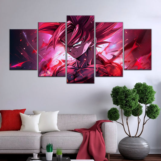 Dragon Ball Super Canvas Wall Art - DR5073 - Super Saiyan Rose Black Goku