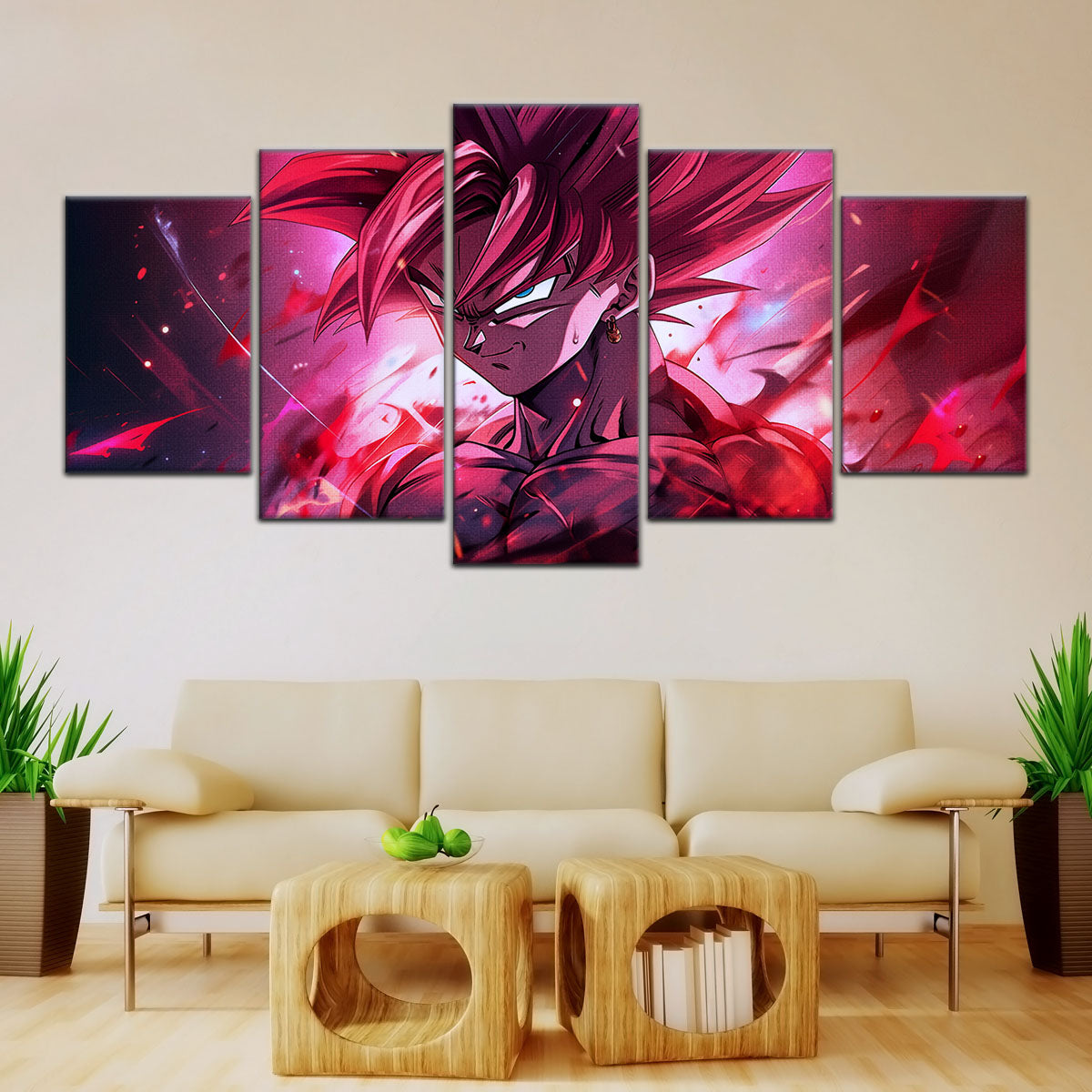 Dragon Ball Super Canvas Wall Art - DR5073 - Super Saiyan Rose Black Goku