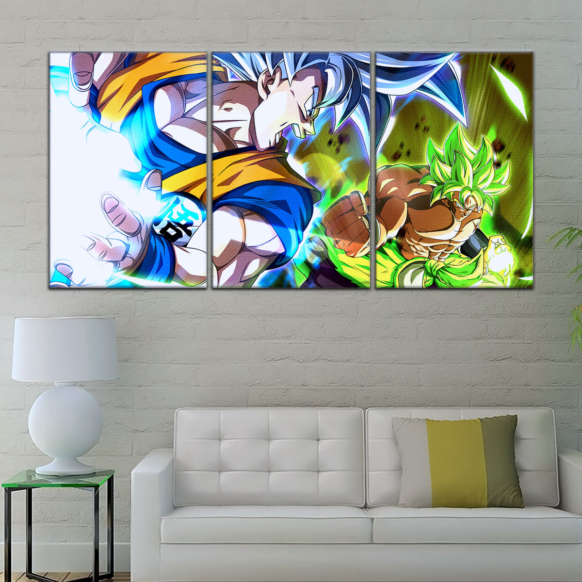 Dragon Ball Super Canvas Wall Art - DR5024 - Ultra Instinct Goku vs Legendary Super Saiyan Broly