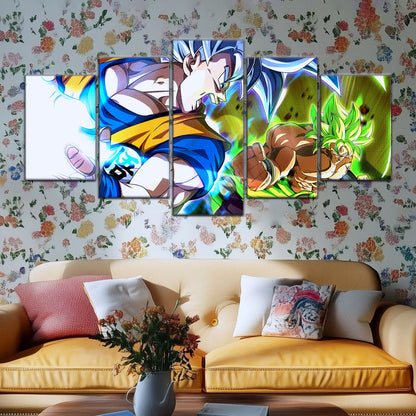 Dragon Ball Super Canvas Wall Art - DR5024 - Ultra Instinct Goku vs Legendary Super Saiyan Broly