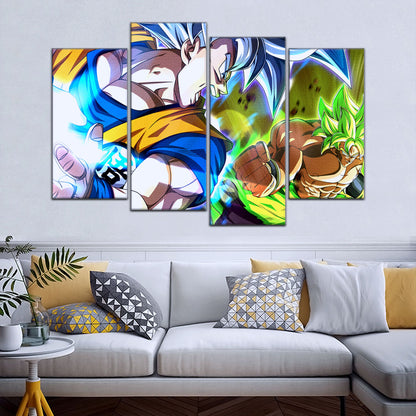 Dragon Ball Super Canvas Wall Art - DR5024 - Ultra Instinct Goku vs Legendary Super Saiyan Broly
