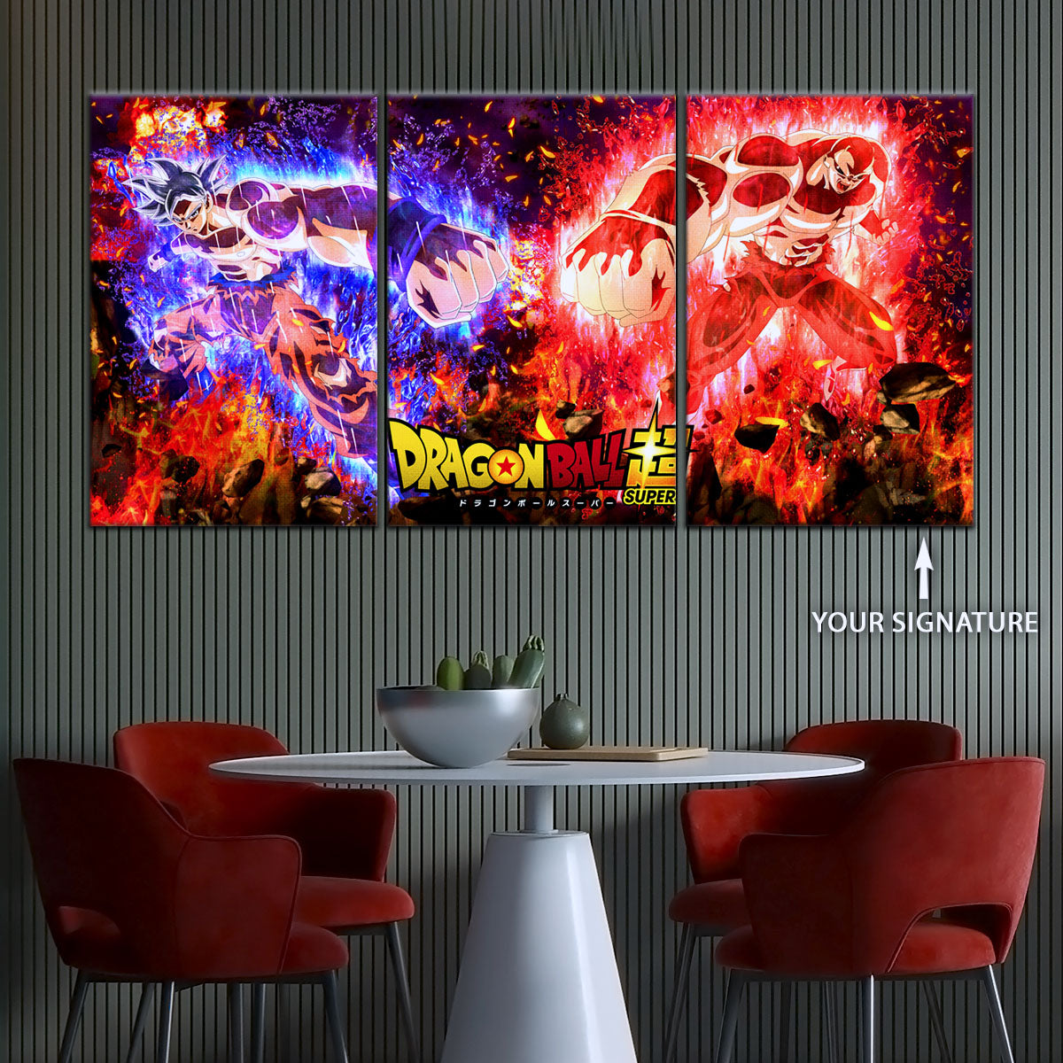 Dragon Ball Super Canvas Wall Art - DR5102 - Ultra Instinct Goku vs Jiren