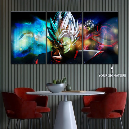 Dragon Ball Super Canvas Wall Art - DR5138 - Ultra Instinct Vegito vs Fusion Zamasu