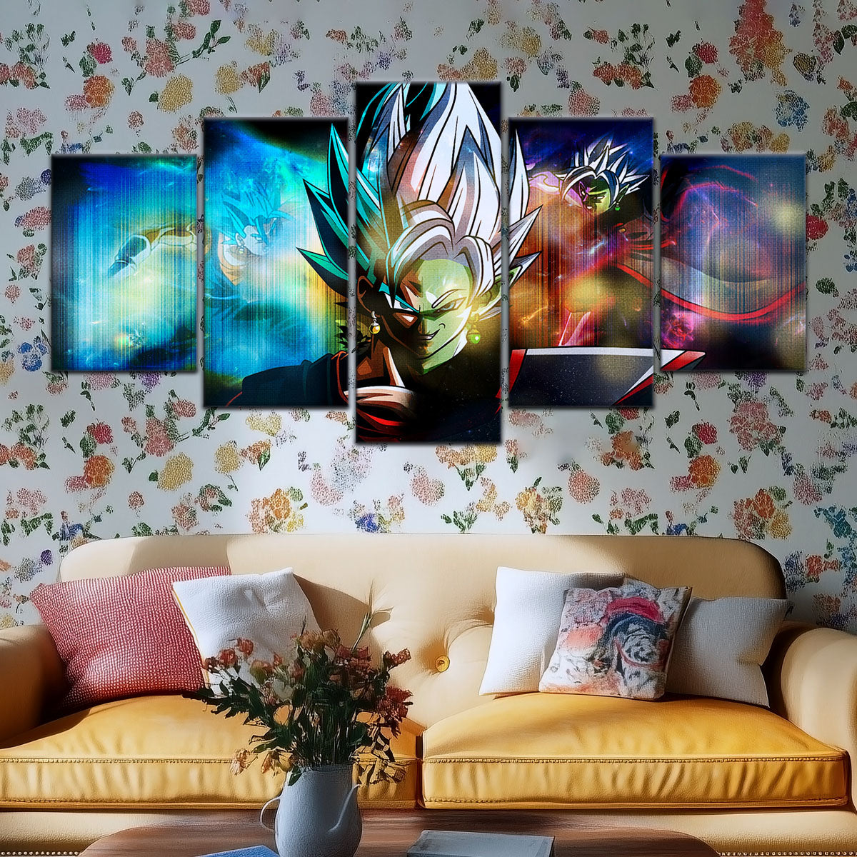 Dragon Ball Super Canvas Wall Art - DR5138 - Ultra Instinct Vegito vs Fusion Zamasu