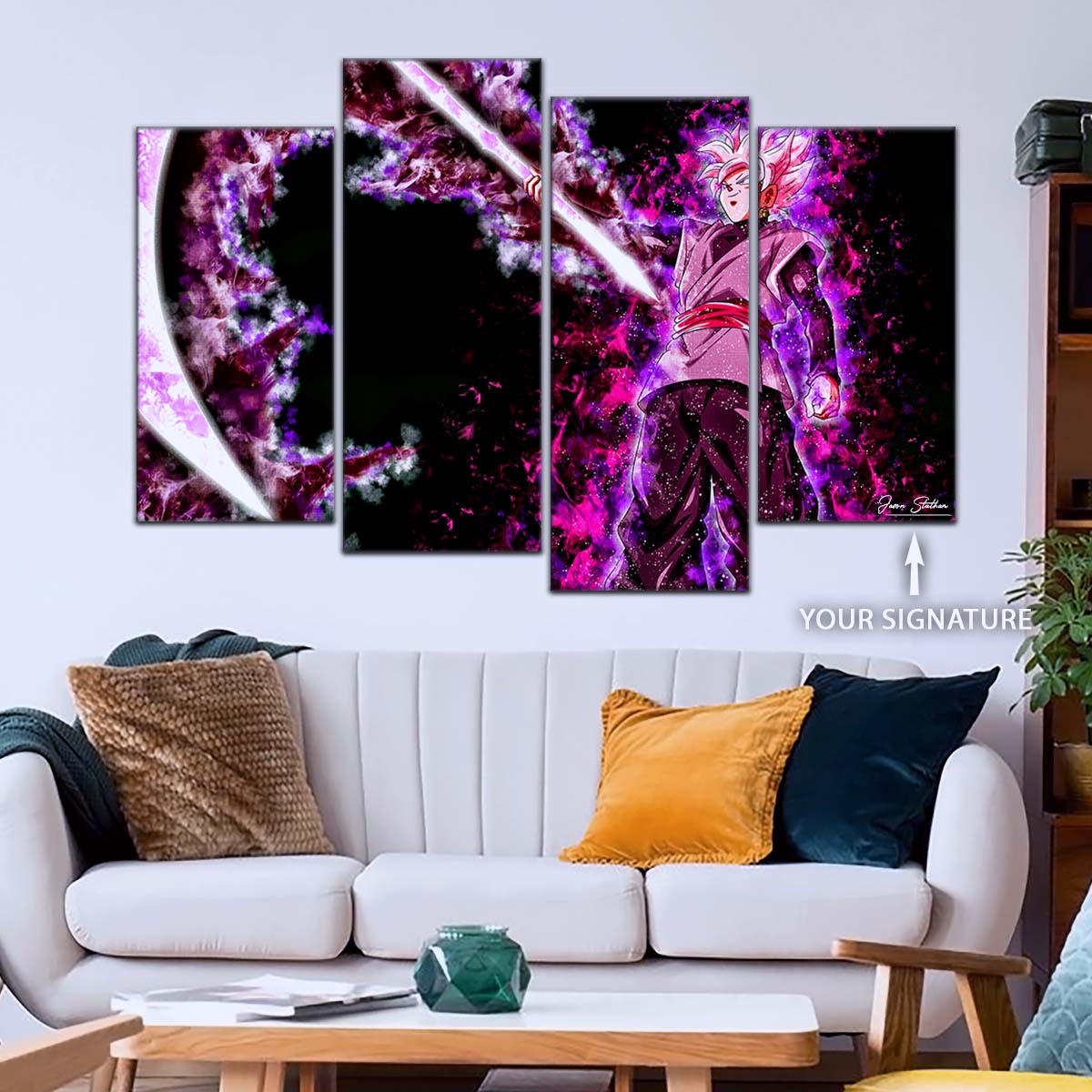 Dragon Ball Wall Art - DR5006 - Black Goku - Super Saiyan Rose - Dragon Ball Super - Dragon Ball Poster - Dragon Ball Canvas