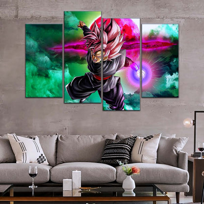 Dragon Ball Wall Art - DR5009 - Black Goku - Super Saiyan Rose - Dragon Ball Super - Dragon Ball Poster - Dragon Ball Canvas