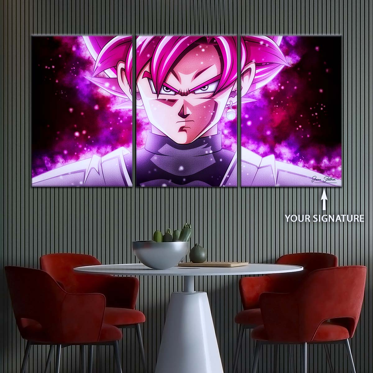 Dragon Ball Wall Art - DR5011 - Black Goku - Super Saiyan Rose - Dragon Ball Super - Dragon Ball Poster - Dragon Ball Canvas