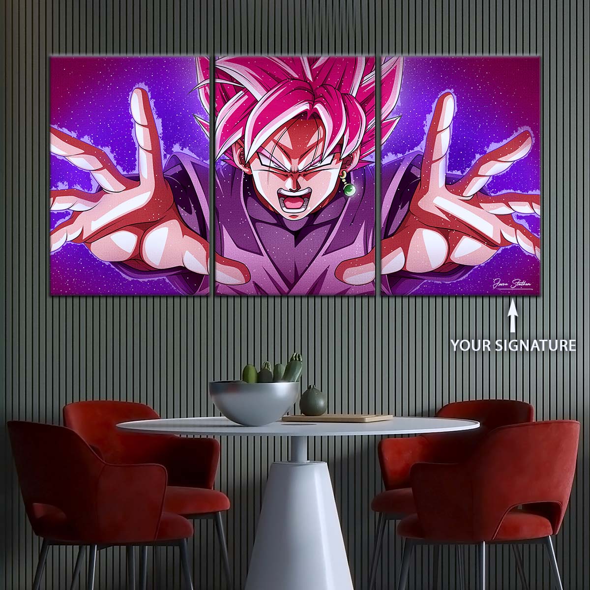 Dragon Ball Wall Art - DR5012 - Black Goku - Super Saiyan Rose - This World Is Mine - Dragon Ball Super - Dragon Ball Poster - Dragon Ball Canvas