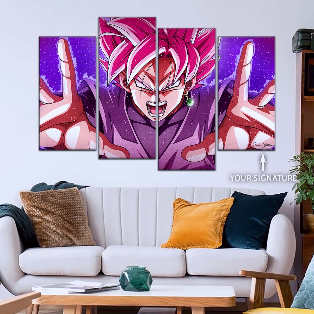 Dragon Ball Wall Art - DR5012 - Black Goku - Super Saiyan Rose - This World Is Mine - Dragon Ball Super - Dragon Ball Poster - Dragon Ball Canvas