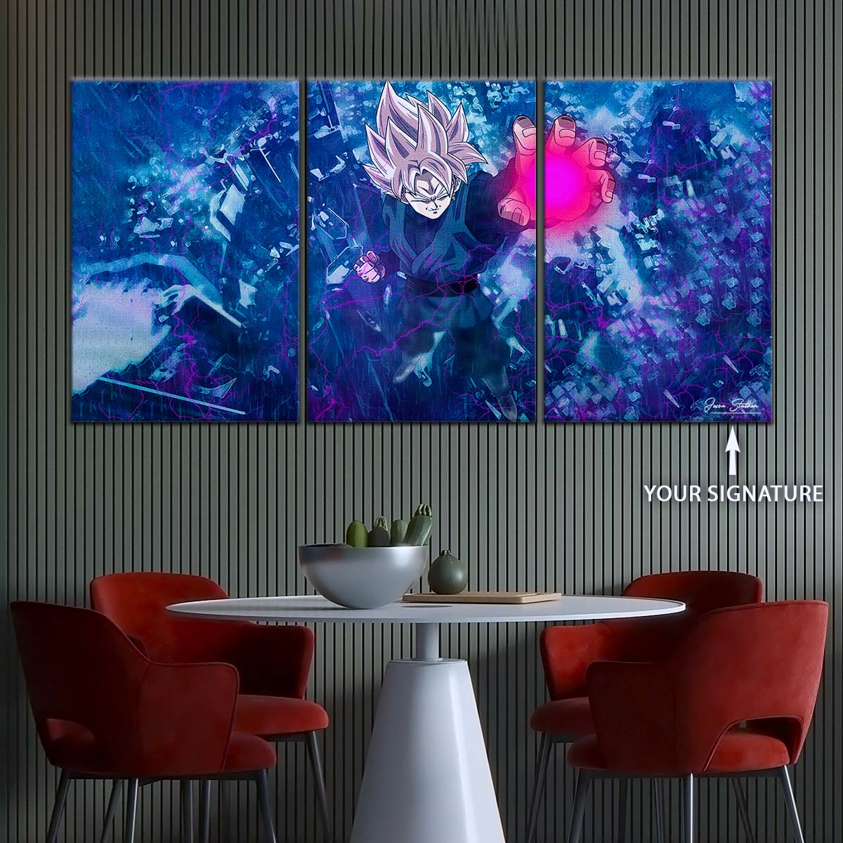 Dragon Ball Wall Art - DR5014 - Black Goku - Super Saiyan Rose - This World Is Mine - Dragon Ball Super - Dragon Ball Poster - Dragon Ball Canvas