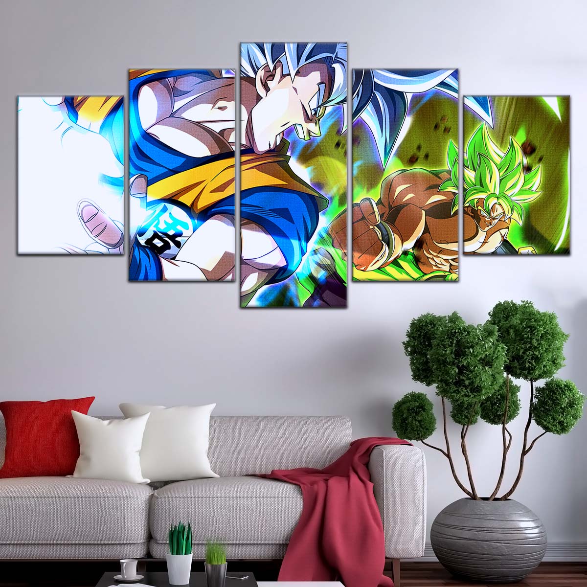 Dragon Ball Wall Art - DR5024 - Broly vs Goku - Dragon Ball Super - Dragon Ball Poster - Dragon Ball Canvas