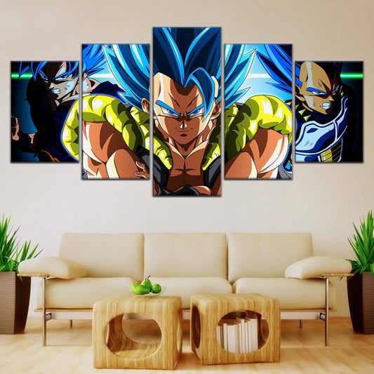 Dragon Ball Wall Art - DR5028 - Gogeta & Goku - Vegeta - Super Saiyan Blue - Dragon Ball Super - Dragon Ball Poster - Dragon Ball Canvas
