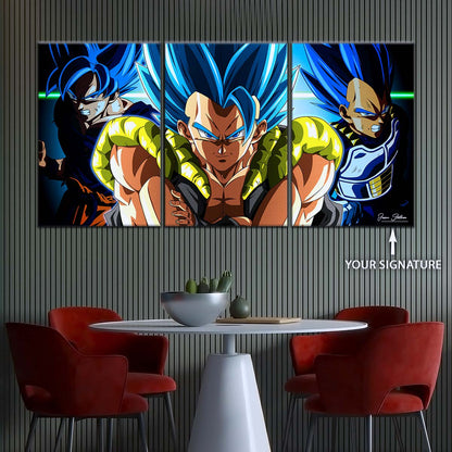 Dragon Ball Wall Art - DR5028 - Gogeta & Goku - Vegeta - Super Saiyan Blue - Dragon Ball Super - Dragon Ball Poster - Dragon Ball Canvas