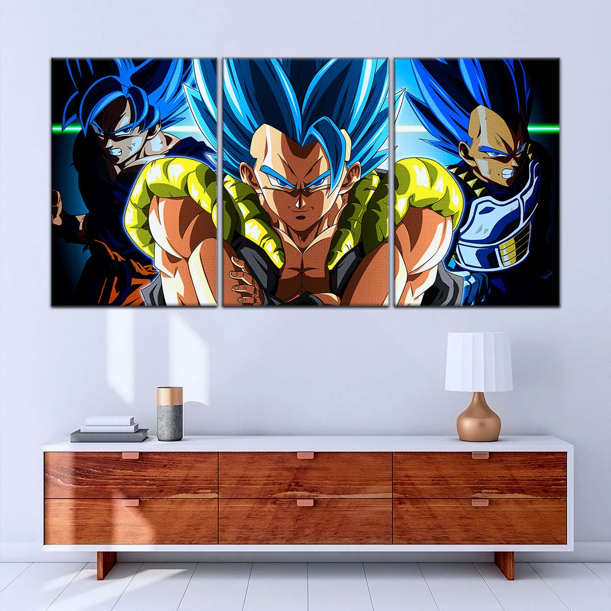 Dragon Ball Wall Art - DR5028 - Gogeta & Goku - Vegeta - Super Saiyan Blue - Dragon Ball Super - Dragon Ball Poster - Dragon Ball Canvas