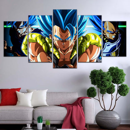 Dragon Ball Wall Art - DR5028 - Gogeta & Goku - Vegeta - Super Saiyan Blue - Dragon Ball Super - Dragon Ball Poster - Dragon Ball Canvas