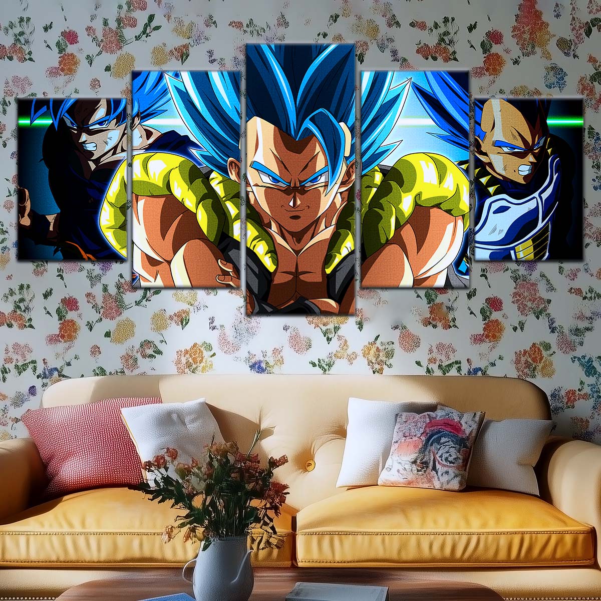 Dragon Ball Wall Art - DR5028 - Gogeta & Goku - Vegeta - Super Saiyan Blue - Dragon Ball Super - Dragon Ball Poster - Dragon Ball Canvas