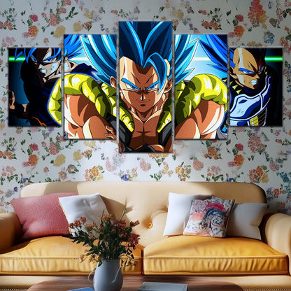 Dragon Ball Wall Art - DR5028 - Gogeta & Goku - Vegeta - Super Saiyan Blue - Dragon Ball Super - Dragon Ball Poster - Dragon Ball Canvas