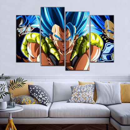 Dragon Ball Wall Art - DR5028 - Gogeta & Goku - Vegeta - Super Saiyan Blue - Dragon Ball Super - Dragon Ball Poster - Dragon Ball Canvas