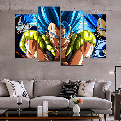 Dragon Ball Wall Art - DR5028 - Gogeta & Goku - Vegeta - Super Saiyan Blue - Dragon Ball Super - Dragon Ball Poster - Dragon Ball Canvas