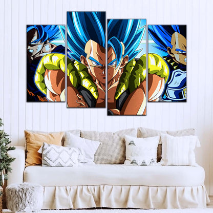 Dragon Ball Wall Art - DR5028 - Gogeta & Goku - Vegeta - Super Saiyan Blue - Dragon Ball Super - Dragon Ball Poster - Dragon Ball Canvas