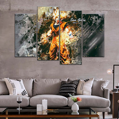 Dragon Ball Wall Art - DR5037 - Goku - Super Saiyan - Dragon Ball Z - Dragon Ball Poster - Dragon Ball Canvas
