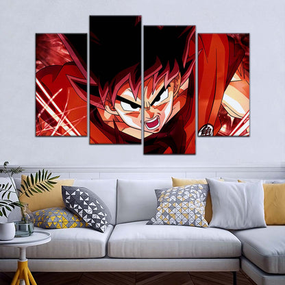 Dragon Ball Wall Art - DR5056 - Goku - Super Saiyan God - Dragon Ball Super - Dragon Ball Poster - Dragon Ball Canvas