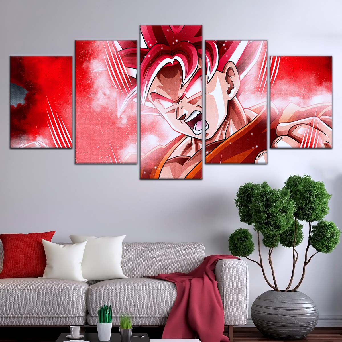 Dragon Ball Wall Art - DR5057 - Goku - Super Saiyan God - Dragon Ball Super - Dragon Ball Poster - Dragon Ball Canvas