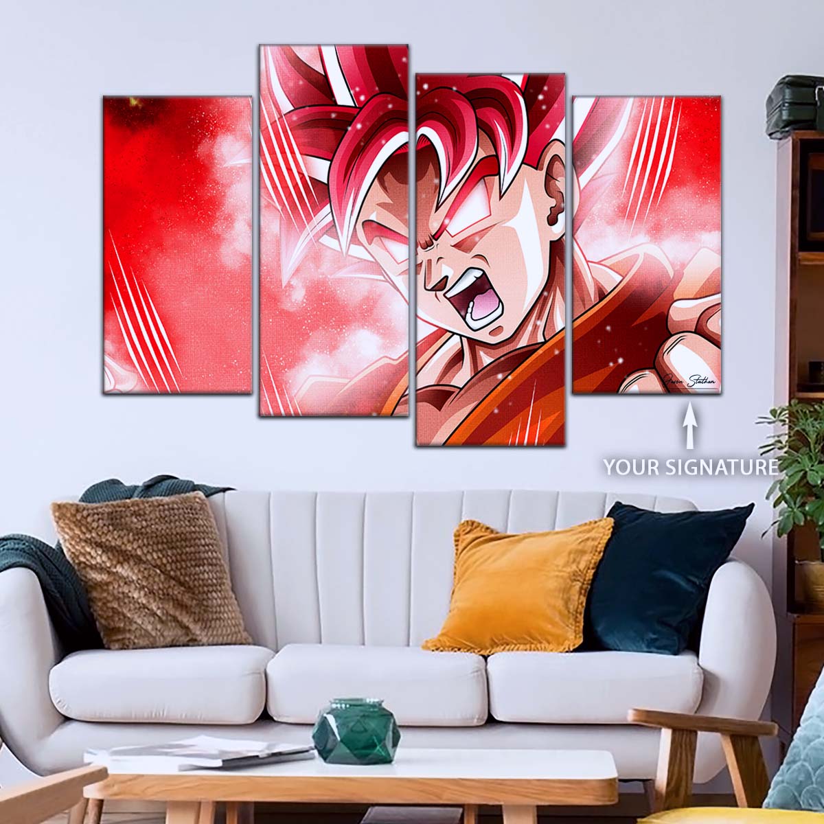 Dragon Ball Wall Art - DR5057 - Goku - Super Saiyan God - Dragon Ball Super - Dragon Ball Poster - Dragon Ball Canvas