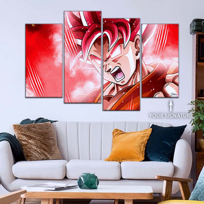 Dragon Ball Wall Art - DR5057 - Goku - Super Saiyan God - Dragon Ball Super - Dragon Ball Poster - Dragon Ball Canvas