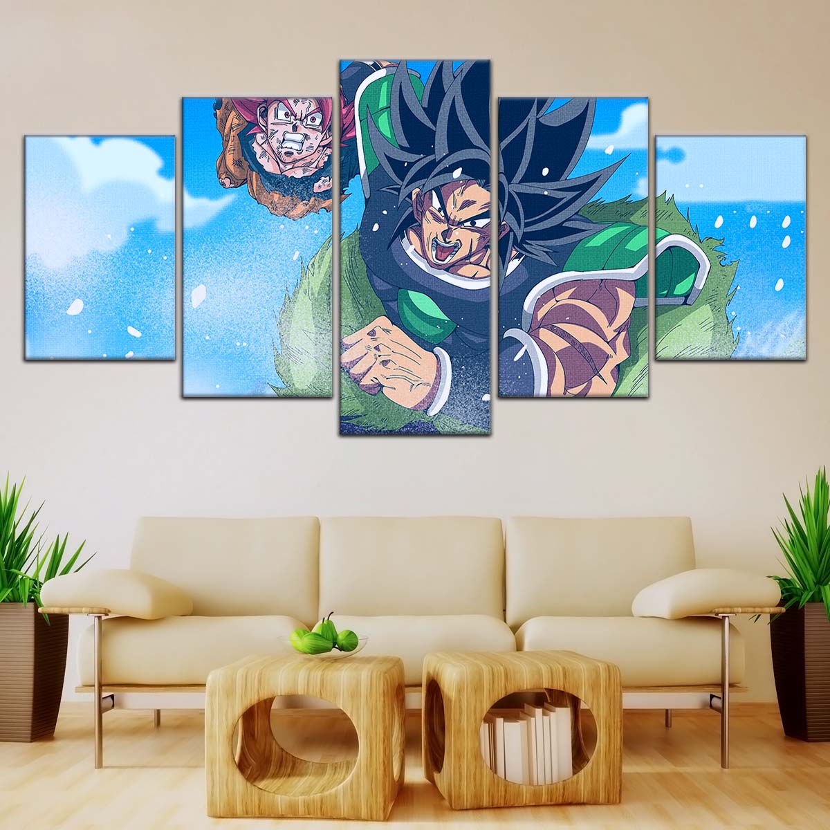 Dragon Ball Wall Art - DR5058 - Goku - Super Saiyan God Vs Broly - Dragon Ball Super - Dragon Ball Poster - Dragon Ball Canvas