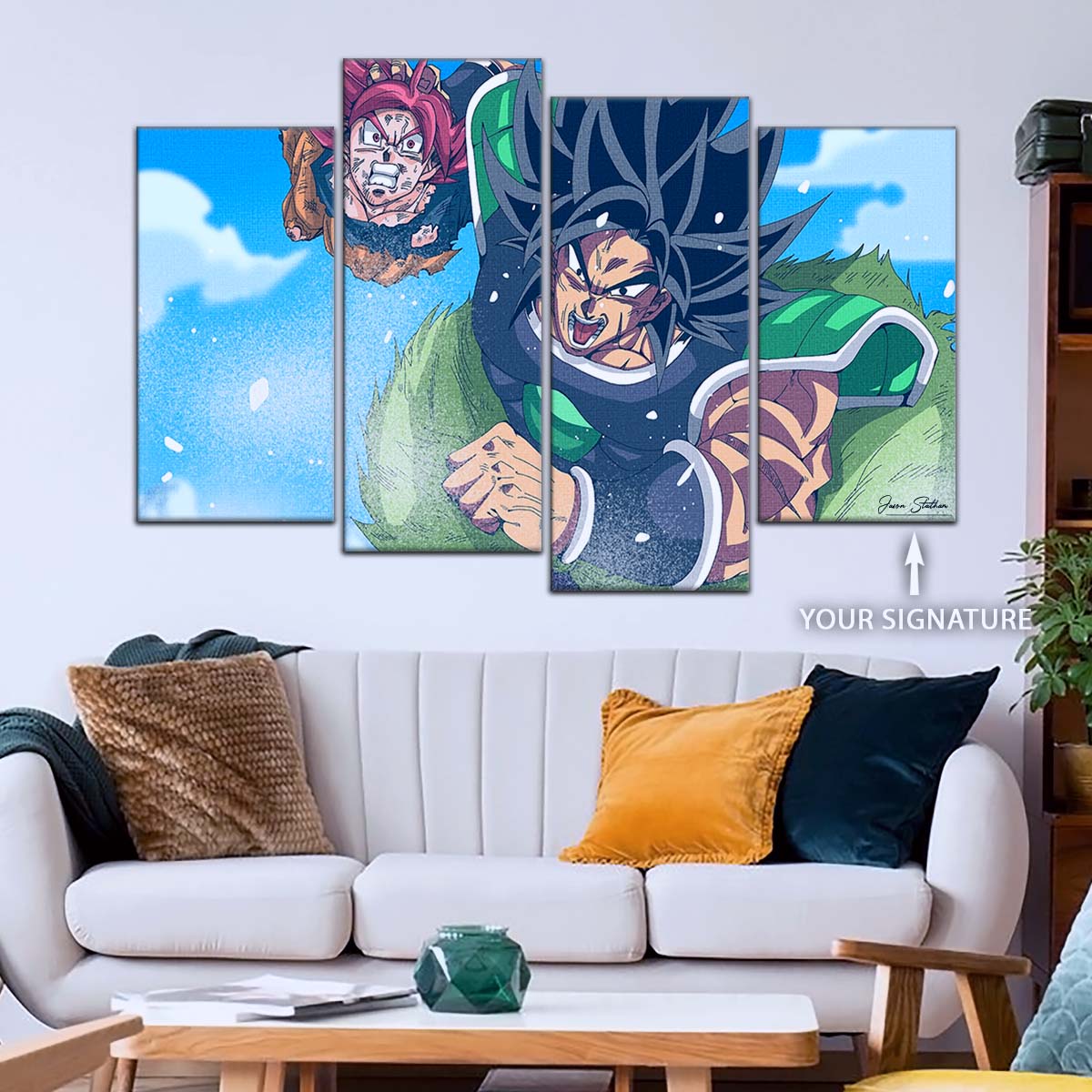 Dragon Ball Wall Art - DR5058 - Goku - Super Saiyan God Vs Broly - Dragon Ball Super - Dragon Ball Poster - Dragon Ball Canvas
