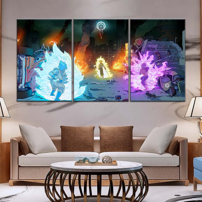 Dragon Ball Wall Art - DR5060 - Goku - Vegeta & Trunks Vs Zamasu - Dragon Ball Super - Dragon Ball Poster - Dragon Ball Canvas