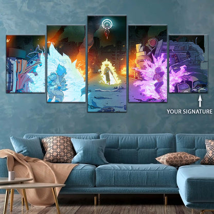 Dragon Ball Wall Art - DR5060 - Goku - Vegeta & Trunks Vs Zamasu - Dragon Ball Super - Dragon Ball Poster - Dragon Ball Canvas