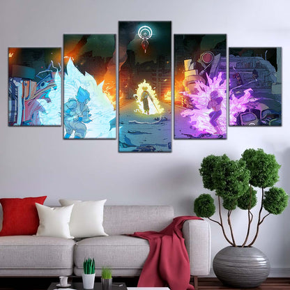 Dragon Ball Wall Art - DR5060 - Goku - Vegeta & Trunks Vs Zamasu - Dragon Ball Super - Dragon Ball Poster - Dragon Ball Canvas