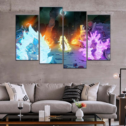 Dragon Ball Wall Art - DR5060 - Goku - Vegeta & Trunks Vs Zamasu - Dragon Ball Super - Dragon Ball Poster - Dragon Ball Canvas