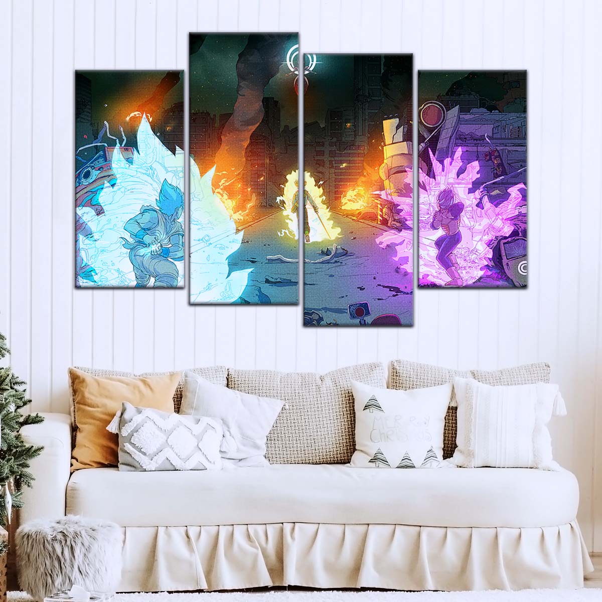 Dragon Ball Wall Art - DR5060 - Goku - Vegeta & Trunks Vs Zamasu - Dragon Ball Super - Dragon Ball Poster - Dragon Ball Canvas