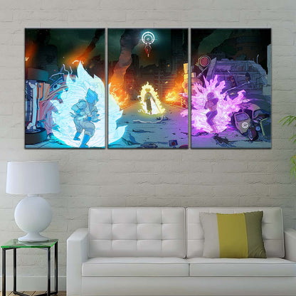 Dragon Ball Wall Art - DR5060 - Goku - Vegeta & Trunks Vs Zamasu - Dragon Ball Super - Dragon Ball Poster - Dragon Ball Canvas