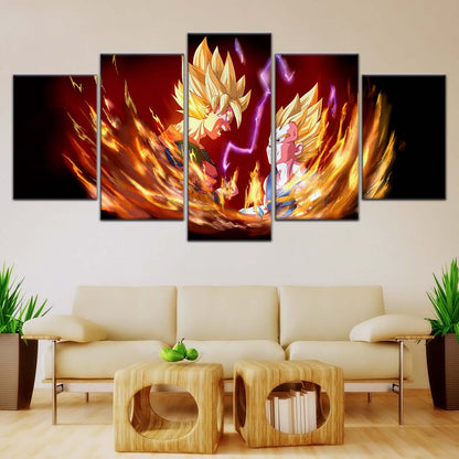 Dragon Ball Wall Art - DR5062 - Goku & Vegeta - Super Saiyan - Dragon Ball Z - Dragon Ball Poster - Dragon Ball Canvas