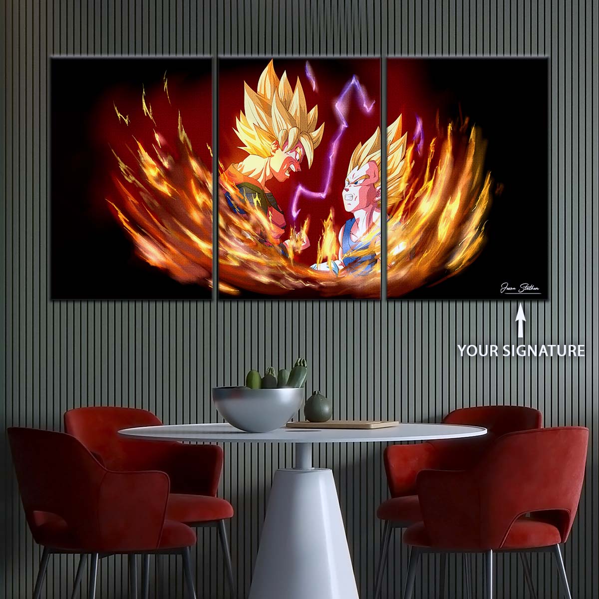 Dragon Ball Wall Art - DR5062 - Goku & Vegeta - Super Saiyan - Dragon Ball Z - Dragon Ball Poster - Dragon Ball Canvas