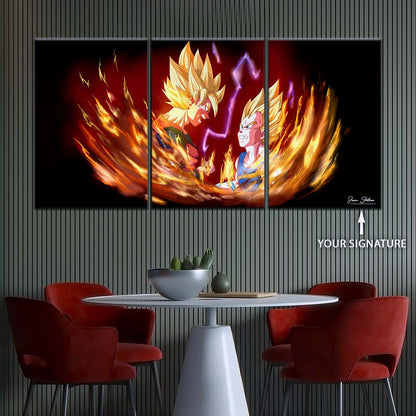 Dragon Ball Wall Art - DR5062 - Goku & Vegeta - Super Saiyan - Dragon Ball Z - Dragon Ball Poster - Dragon Ball Canvas